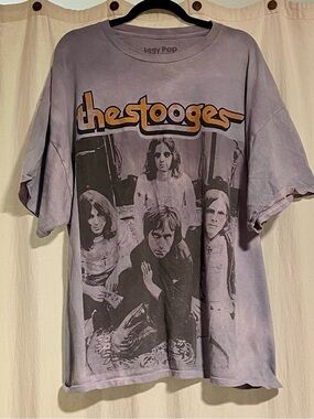 Men’s Large ‘The Stooges’ Acid Wash Graphic Tee— gently used